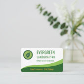 Landscaping Lawn Care Visitenkarte (Stehend Vorderseite)