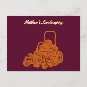 Landscaping Lawn Mowing Business Postkarte