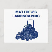 Landscaping Lawn Mowing Business Postkarte (Vorderseite)
