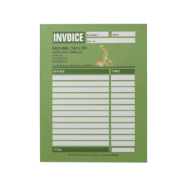 Landscaping Lawn Mowing Business Receipt Invoice Notizblock