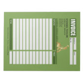 Landscaping Lawn Mowing Business Receipt Invoice Notizblock (Vorderseite)