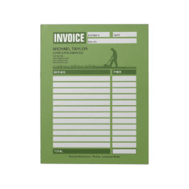 Landscaping Lawn Mowing Business Receipt Invoice Notizblock