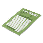 Landscaping Lawn Mowing Business Receipt Invoice Notizblock (angewinkelt)