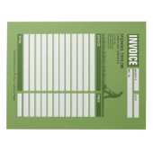 Landscaping Lawn Mowing Business Receipt Invoice Notizblock (Vorderseite)