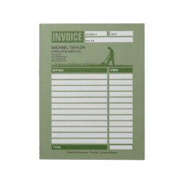Landscaping Lawn Mowing Business Receipt Invoice Notizblock