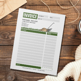 Landscaping Lawn Mowing Business Rechnung Notizblock