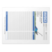 Landscaping Lawn Mowing Business Rechnung Notizblock (Vorderseite)