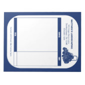 Landscaping Lawn Mowing Business Rechnung Notizblock (Vorderseite)