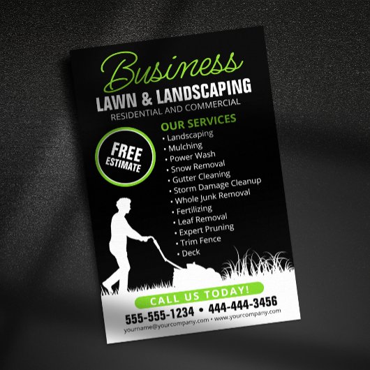 Landscaping Lawn Mowing Flyer