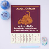 Landscaping Lawn Mowing Flyer with Tear off Strips (Einzeln)