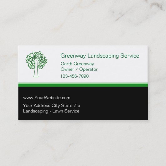 Landscaping Lawn Service Business Cards Visitenkarte (Vorderseite)