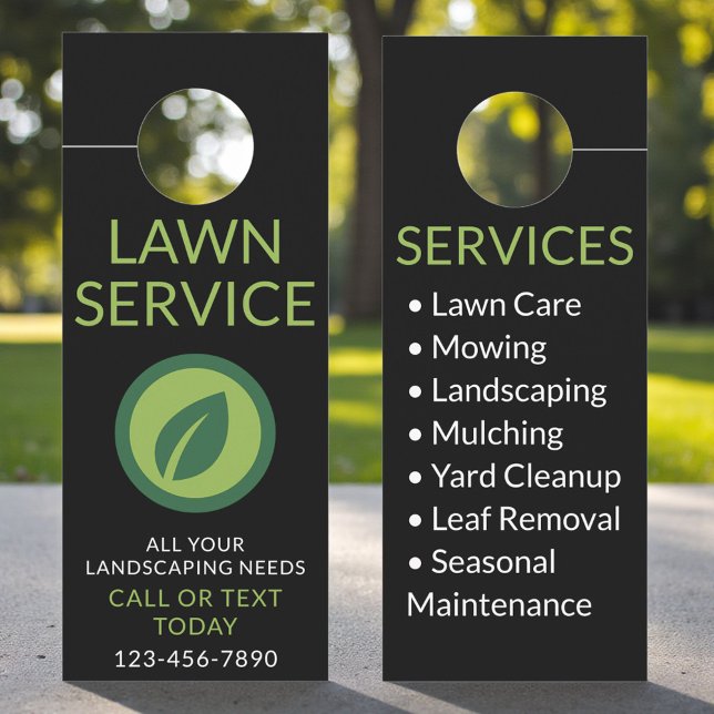 Landscaping & Lawn Service Professional Door Hange Türanhänger (Von Creator hochgeladen)