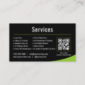 Landscaping Lawn Service QR Code Visitenkarte (Rückseite)