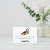 Landscaping Lawnmower Garden Service Business Card Visitenkarte (Stehend Vorderseite)