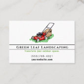 Landscaping Lawnmower Garden Service Business Card Visitenkarte (Vorderseite)