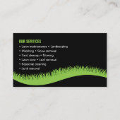 Landscaping Mäher Service Visitenkarte (Rückseite)