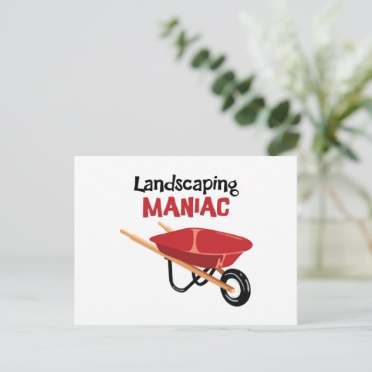 Landscaping Maniac Postkarte (Stehend Vorderseite)