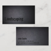 Landscaping Modern Bold Black Elegant Visitenkarte (Vorne/Hinten)