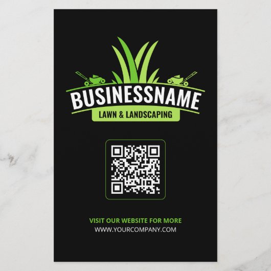 Landscaping Mowing Lawncare Flyer (Hinten)