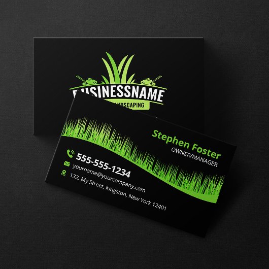 Landscaping Mowing Lawncare Visitenkarte