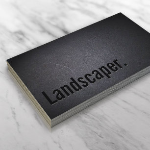 Landscaping Service Berufliche dunkle Textur Visitenkarte