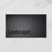 Landscaping Service Berufliche dunkle Textur Visitenkarte (Vorderseite)