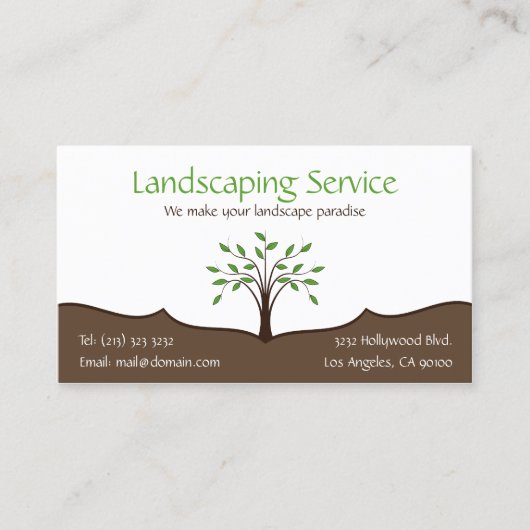 Landscaping Service Business Card (einseitig) Visitenkarte (Vorderseite)