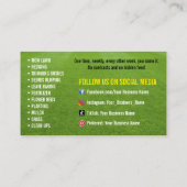 Landscaping Service Business Cards Visitenkarte (Rückseite)