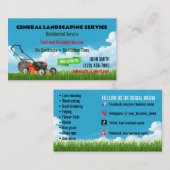 Landscaping Service Business Cards Visitenkarte (Vorne/Hinten)