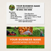 Landscaping Services Business card Lawn care (Vorne & Hinten)