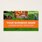Landscaping Services Business card Lawn care (Rückseite)
