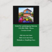 Landscaping Services - farbenfrohe Visitenkarten Visitenkarte (Vorderseite)