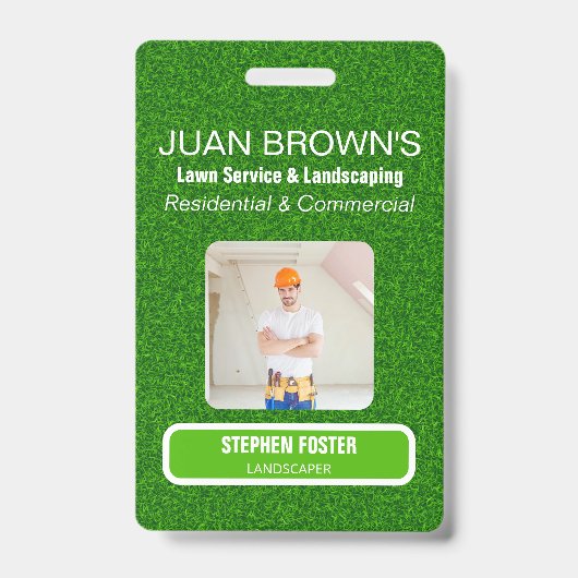 Landscaping Services | Lawn Care & Garden Design Ausweis (Vorderseite)