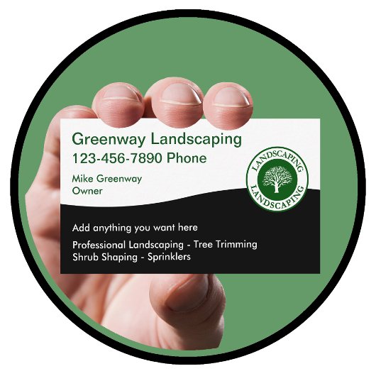 Landscaping Services Modern Business Cards  Visitenkarte