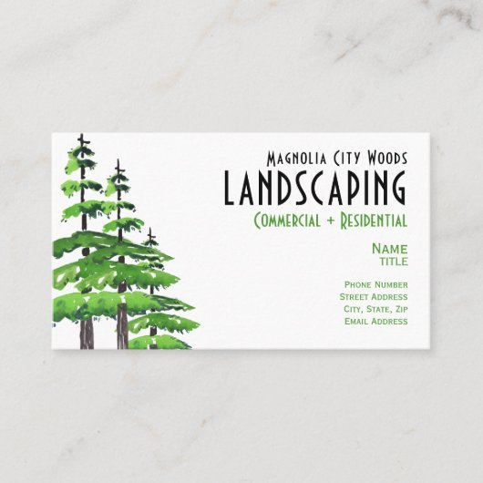 Landscaping Standard, 3,5" x 2,0" Visitenkarte (Vorderseite)