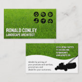 Landscaping-Symbole | Gras Visitenkarte (Vorne/Hinten)