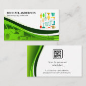Landscaping-Tools | Blue Collar Green Thumb Visitenkarte (Vorne/Hinten)