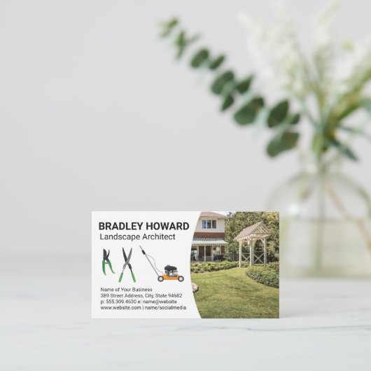 Landscaping-Tools | Gartengarten Visitenkarte (Stehend Vorderseite)
