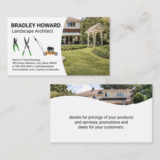 Landscaping-Tools | Gartengarten Visitenkarte (Vorne/Hinten)