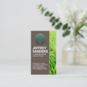 Landscaping Tree Icon | Grüngras Visitenkarte (Stehend Vorderseite)