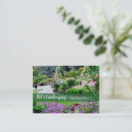 Landscaping-Visitenkarte Visitenkarte (Stehend Vorderseite)