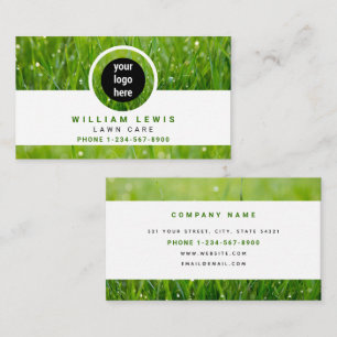 Landscaping von Lawn Care Simple Business-Logos Visitenkarte
