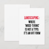 Landscaping Wohin 'moss tering' kein Tippfehler is Dankeskarte (Vorne/Hinten)