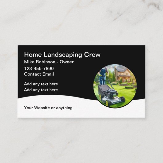 Landscaping Zuhause Services Business Cards Visitenkarte (Vorderseite)