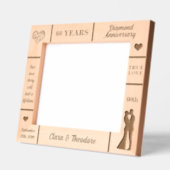 Landschaft 10x8 Diamond 60. Hochzeitstag Geätzte Rahmen (Links)