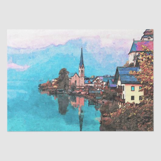 Landschaft 3 Mauer Art Decoupage Seidenpapier (Vorderseite)