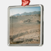 Landschaft 3 silbernes ornament (Links)