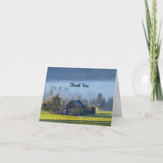 Landschaft 3 Vielen Dank Dankeskarte (Vorderseite)