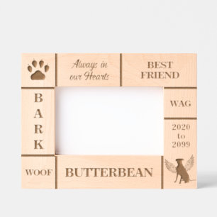 Landschaft 6x4 Gedenkstätte Angel Dog Jahr Geätzte Rahmen