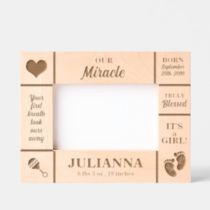 Landschaft 6x4 Neues Baby Personalisiert Geätzte Rahmen